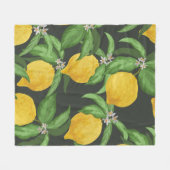 Lemon naadloos  patroon. Tropische vruchtenbac Fleece Deken (Voorkant (Horizontaal))