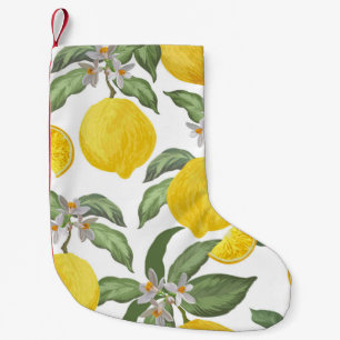 Lemon naadloos patroon. Tropische vruchtenbac Kleine Kerstsok