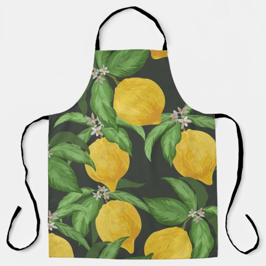 Lemon naadloos  patroon. Tropische vruchtenbac Schort (Voorkant)