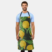 Lemon naadloos  patroon. Tropische vruchtenbac Schort (Gedragen)