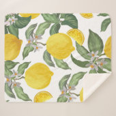 Lemon naadloos patroon. Tropische vruchtenbac Sherpa Deken (Voorkant (horizontaal))