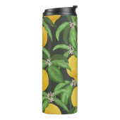 Lemon naadloos  patroon. Tropische vruchtenbac Thermosbeker (Gedraaid links)