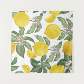 Lemon naadloos  patroon. Tropische vruchtenbac Wandkleed (Voorkant (horizontaal))