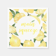 Lemon Napkins Main Squeeze Vrijgezellenfeest