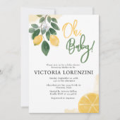 Lemon Oh Baby shower Invitation Kaart (Voorkant)