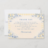 Lemon Olive Ciao Miss Bridal Shower Bedankkaart (Voorkant)