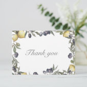 Lemon & Olive Hartelijk dank Bedankkaart (Staand voorkant)