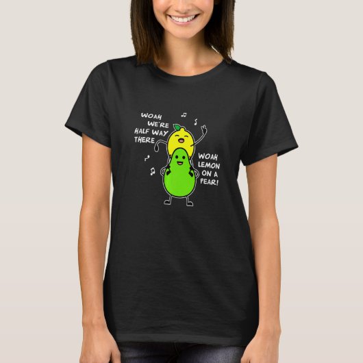 Lemon On A Pear Foodie Lyric T-shirt (Voorkant)