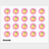 Lemon One 1st Birthday Ronde Sticker (Vel)