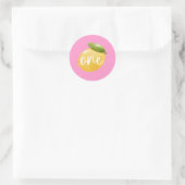 Lemon One 1st Birthday Ronde Sticker (Tas)