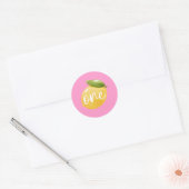 Lemon One 1st Birthday Ronde Sticker (Envelop)