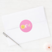 Lemon One Birthday Ronde Sticker (Envelop)