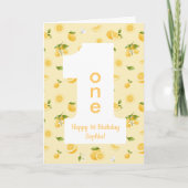 Lemon ONE Happy Birthday Card Kaart (Voorkant)