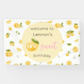 Lemon One Sweet 1st Birthday Spandoek (Horizontaal)