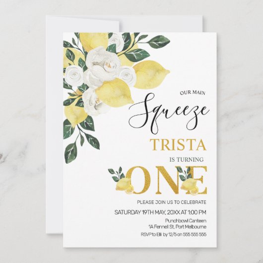 Lemon onze belangrijkste pleister voor de eerste v kaart (Voorkant)