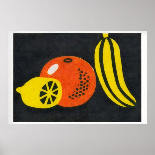 Lemon, Orange Banana - Matchbox Print - Aesthetic (Voorkant)