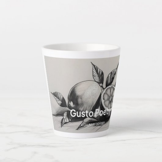 Lemon & Oranje Gusto Poëzie Latte Mok (Voorkant)
