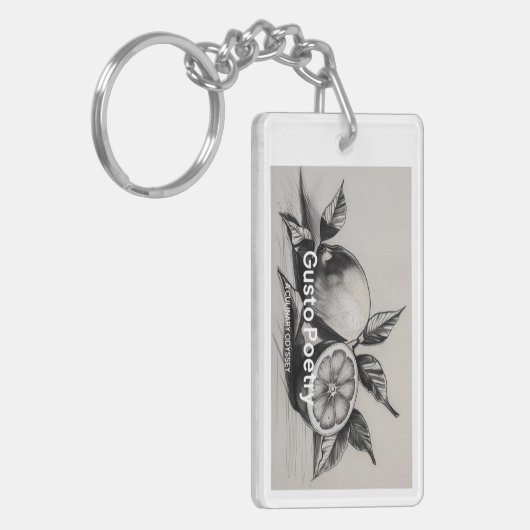 Lemon & Oranje Gusto Poëzie Sleutelhanger (Voorkant Links)