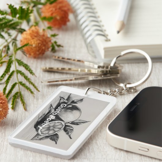 Lemon & Oranje Gusto Poëzie Sleutelhanger (Voorkant Rechts)