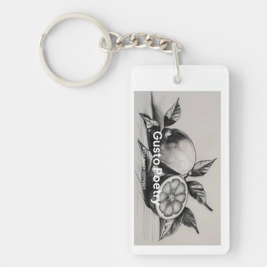 Lemon & Oranje Gusto Poëzie Sleutelhanger (Voorkant)