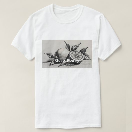 Lemon & Oranje Gusto Poëzie T-shirt (Design voorkant)