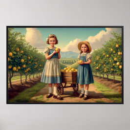 Lemon Orchard Children Poster