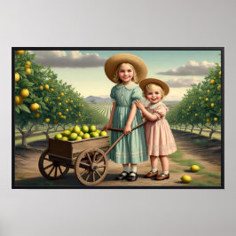 Lemon Orchard Children Poster