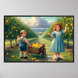 Lemon Orchard Children Poster