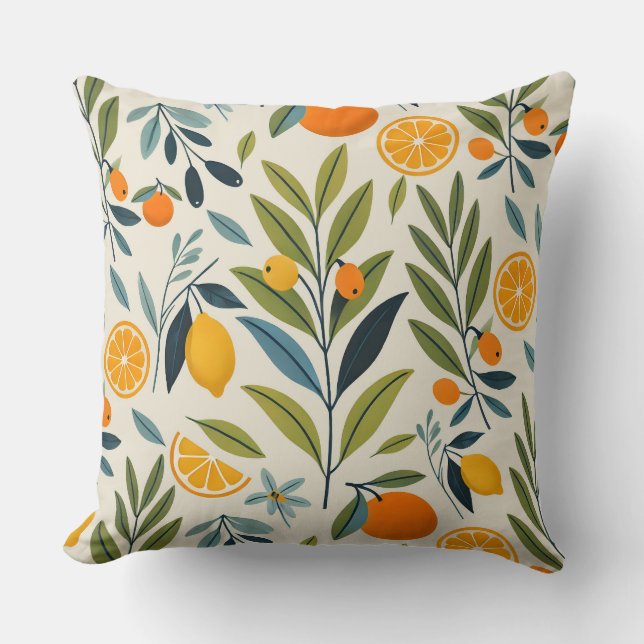 Lemon Orchard Dream Kussen (Voorkant)