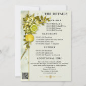 Lemon Orchard Waterverf Bachelorette Weekend Kaart (Achterkant)