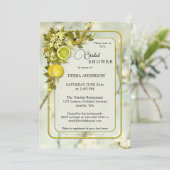 Lemon Orchard Waterverf Bridal Shower Kaart (Staand voorkant)