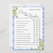 Lemon Over of onder vrijgezellenfeest spel Kaart (Voorkant)