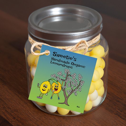 Lemon Pals Grappige Cartoon Marmalade Snoep en mee Bedankjes Labels