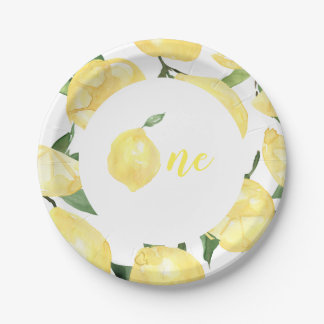 Lemon Paper Borden Lemon First Birthday Citrus One Papieren Bordje