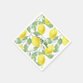 Lemon papieren servetten met aangepaste personalis (Hoek)