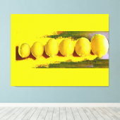 Lemon Parade Abstraction Canvas Afdruk (Insitu (Houten vloer))