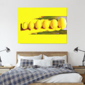 Lemon Parade Abstraction Canvas Afdruk (Insitu (Slaapkamer))