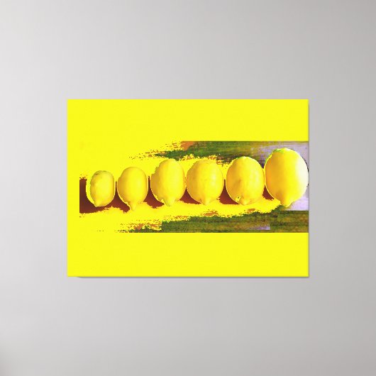 Lemon Parade Abstraction Canvas Afdruk (Voorkant)