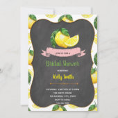 Lemon party bridal douche-uitnodiging kaart (Voorkant)