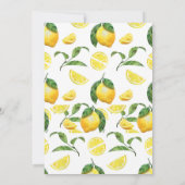 Lemon party bridal douche-uitnodiging kaart (Achterkant)