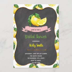 Lemon party bridal douche-uitnodiging kaart
