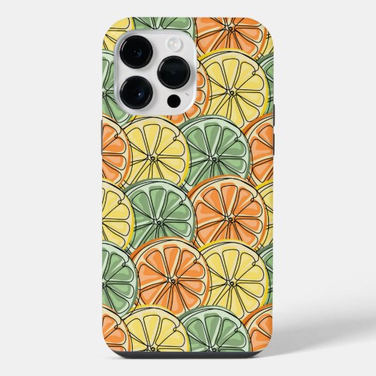 Lemon Patroon iPhone Hoesje (Achterkant)