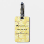 Lemon Pattern 2 Bagagelabel (Achterkant verticaal)
