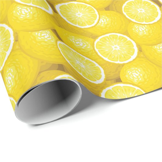 Lemon Pattern 2 Cadeaupapier (Rol Hoek)