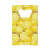 Lemon Pattern 2 Creditkaart Flessenopener (Voorkant)