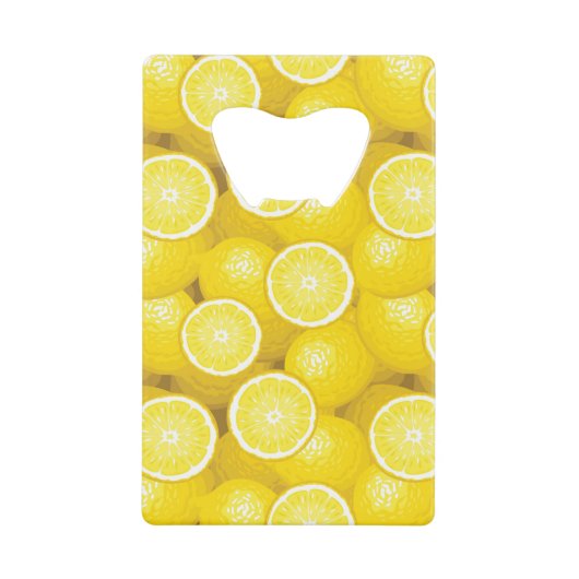Lemon Pattern 2 Creditkaart Flessenopener (Voorkant)