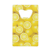 Lemon Pattern 2 Creditkaart Flessenopener (Achterkant)
