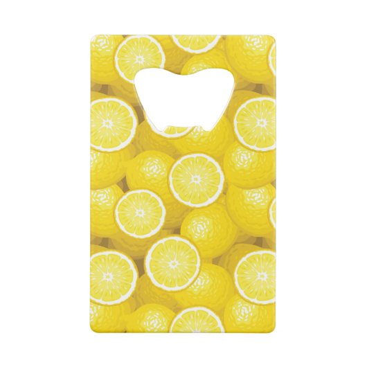 Lemon Pattern 2 Creditkaart Flessenopener (Achterkant)