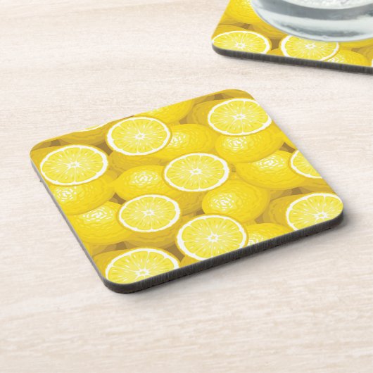 Lemon Pattern 2 Drankjes Onderzetter (Linkerzijde)