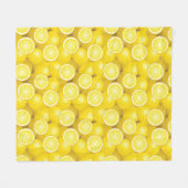 Lemon Pattern 2 Fleece Deken (Voorkant (Horizontaal))